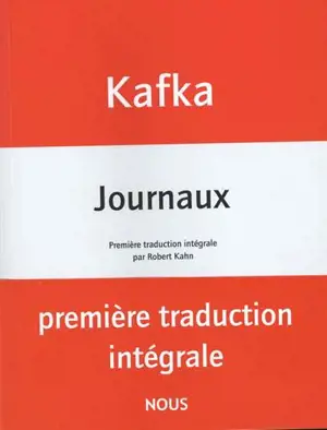 Journaux - Franz Kafka