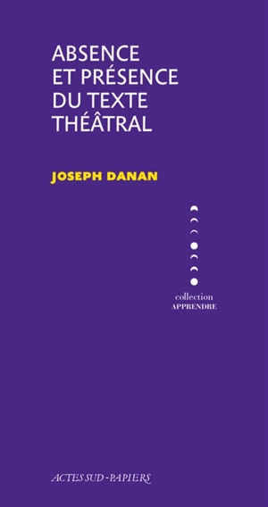 Absence et présence du texte théâtral - Joseph Danan
