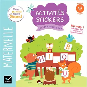 Lettres majuscules maternelle moyenne section, 4-5 ans : activités stickers - Marie-Hélène Van Tilbeurgh