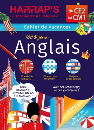 Cahier de vacances anglais Harrap's : du CE2 au CM1, 8-9 ans - Gaëlle Amiot-Cadey