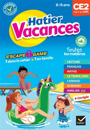 Hatier vacances, CE2 vers le CM1, 8-9 ans : conforme aux programmes - Isabelle Cardron