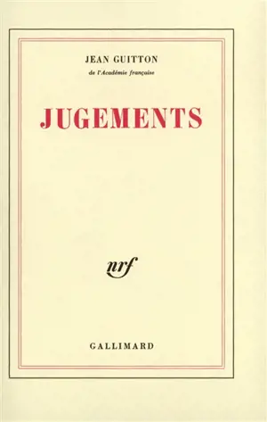 Jugements - Jean Guitton