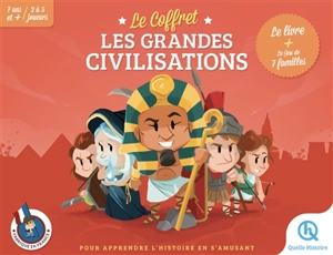 Le coffret les grandes civilisations : le livre + le jeu de 7 familles - Patricia Crété