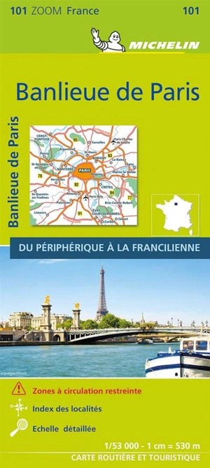 CARTE ZOOM BANLIEUE DE PARIS - Collectif