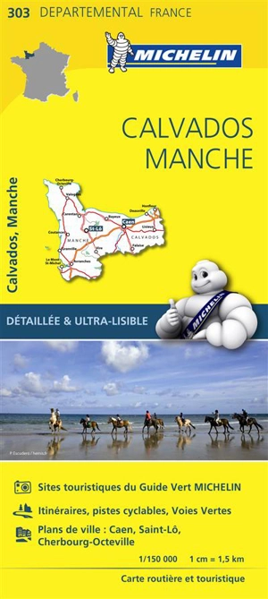 CARTE DEPARTEMENTALE CALVADOS, MANCHE - Collectif