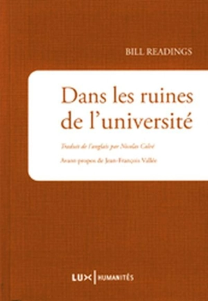 Dans les ruines de l'université - Bill Readings