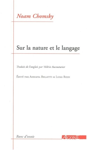 Sur la nature et le langage - Noam Chomsky