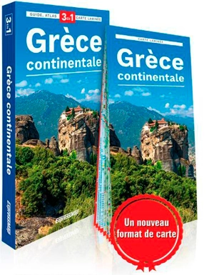 Grèce continentale : 3 en 1 : guide, atlas, carte laminée - Piotr Jablonski