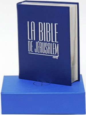 Bible de Jérusalem Major cuir bleu : Sous coffret tranche argent - ECOLE BIBLIQUE ARCHE