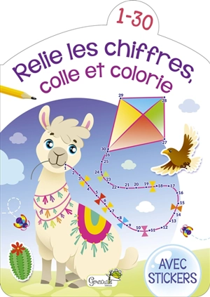 Relie les chiffres, colle et colorie : 1-30 - Agnieszka Niedzwiadek