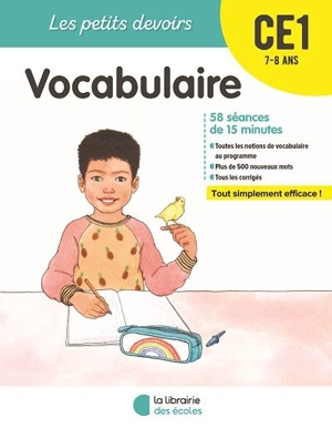 Vocabulaire CE1, 7-8 ans : 58 séances de 15 minutes - Elisabeth Spiering