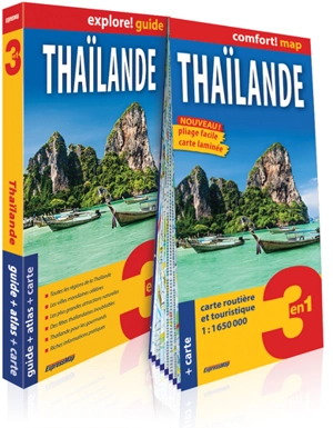 Thaïlande : 3 en 1 : guide + atlas + carte - Katarzyna Byrtek