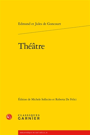 Théâtre - Edmond de Goncourt