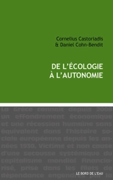 De l'écologie à l'autonomie - Cornelius Castoriadis
