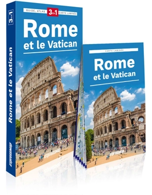 Rome et le Vatican : 3 en 1 : guide, atlas, carte laminée