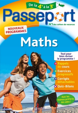 Passeport maths, de la 4e à la 3e : nouveaux programmes - Mireille Semat