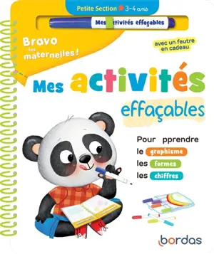 Bravo les maternelles ! : mes activités effaçables : petite section, 3-4 ans