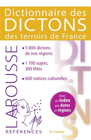 Dictionnaire des dictons des terroirs de France - Gabrielle Cosson
