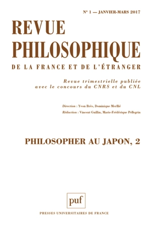 Revue philosophique, n° 1 (2017). Philosopher au Japon (2)