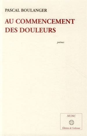 Au commencement des douleurs - Pascal Boulanger