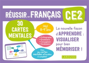 Réussir en français CE2, 8-9 ans : 30 cartes mentales - Caroline Jambon