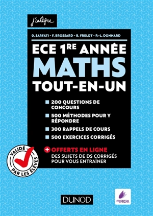 Maths ECE 1re année : tout-en-un