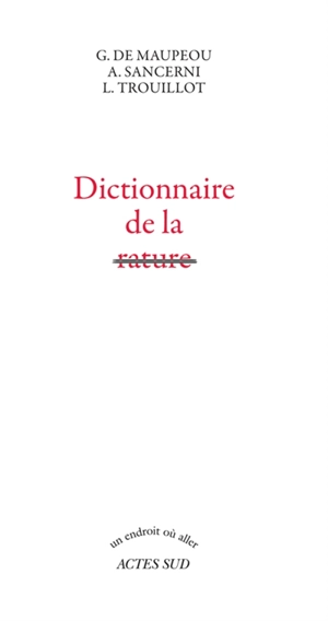 Dictionnaire de la rature