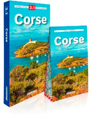 Corse : 3 en 1 : guide, atlas, carte laminée - Agnieszka Fundowicz