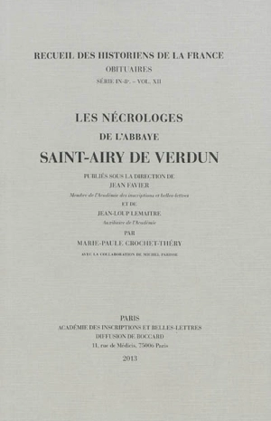 Les nécrologes de l'abbaye Saint-Airy de Verdun