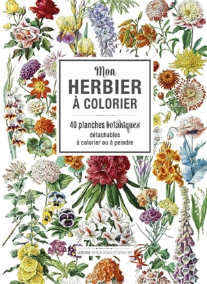 Mon herbier à colorier : 50 planches botaniques détachables à colorier ou à peindre