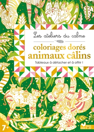 Coloriages dorés animaux câlins : tableaux à détacher et à offrir ! - Cinzia Sileo