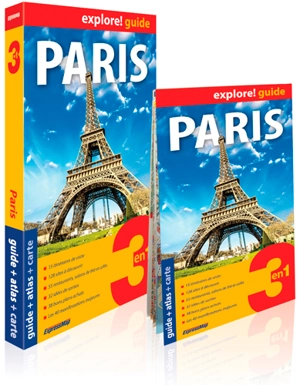 Paris 3 en 1 : guide + atlas + carte