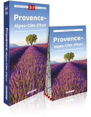 Provence-Alpes-Côte d'Azur : 3 en 1 : guide, atlas, carte laminée - Magdalena Wolak