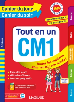 Tout en un CM1, 9-10 ans : toutes les matières pour réussir son année ! : nouveaux programmes 2016 - Christian Redouté