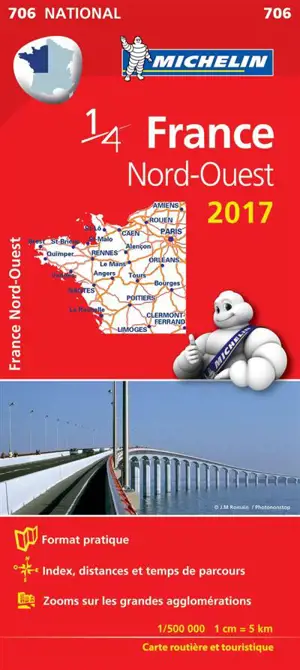 CARTE NATIONALE FRANCE - T8050 - CARTE NATIONALE 706 FRANCE NORD-OUEST 2017 - Collectif