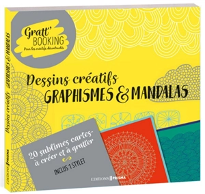 Dessins créatifs : graphismes & mandalas : 20 sublimes cartes à créer et à gratter - Zoe Ingram