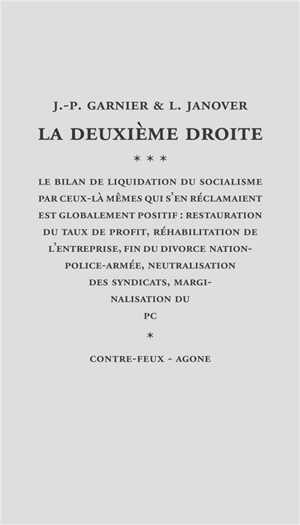 La Deuxième droite - Jean-Pierre Garnier