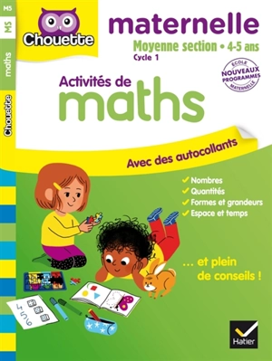 Activités de maths, maternelle moyenne section, 4-5 ans : cycle 1 : nouveaux programmes - Anthony Giroud