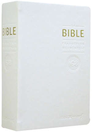 Bible TOB : Blanc sous coffret, titre or