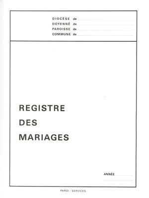 Registre mariage toile : M1 - Collectif