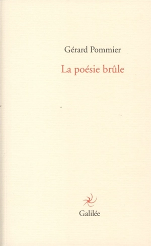 La poésie brûle - Gérard Pommier