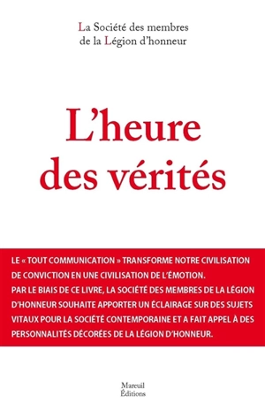 L'heure des vérités - Société des membres de la Légion d'honneur (France)