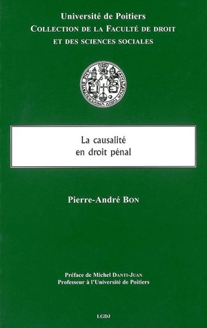 La causalité en droit pénal - Pierre-André Bon