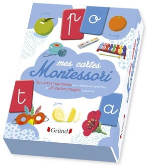 Mes cartes Montessori : 26 cartes rugueuses pour découvrir les lettres et 26 cartes images à associer - Céline Santini