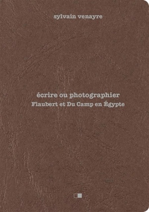Ecrire ou photographier : Flaubert et Du Camp en Egypte - Sylvain Venayre