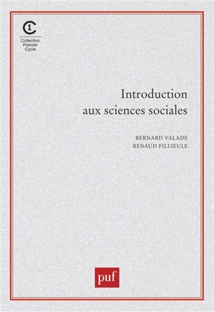 Introduction aux sciences sociales - Bernard Valade