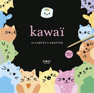 Kawaï : 10 cartes à gratter - Lisa Magano