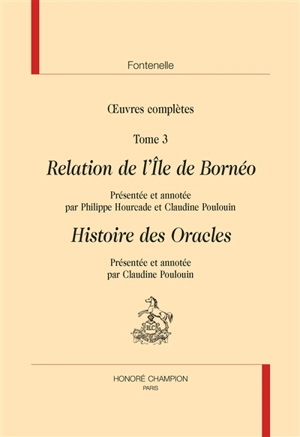 Oeuvres complètes. Vol. 3 - Bernard de Fontenelle