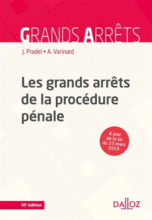 Les grands arrêts de la procédure pénale : 2020 - Jean Pradel