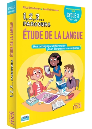 1, 2, 3... parcours, étude de la langue CM1-CM2, cycle 3 : fichier + CD-ROM : programmes modifiés 2018 - Alice Brandicourt